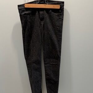 J Brand Black Floral Skinny Jeans